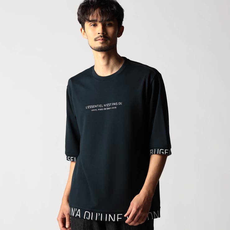 60ブルー | スポンジダンボールニット 5分袖プルオーバー | NICOLE