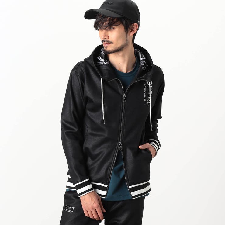 49ブラック | 【NICOLE SPORTS】ダンボールニットジップパーカー | NICOLE