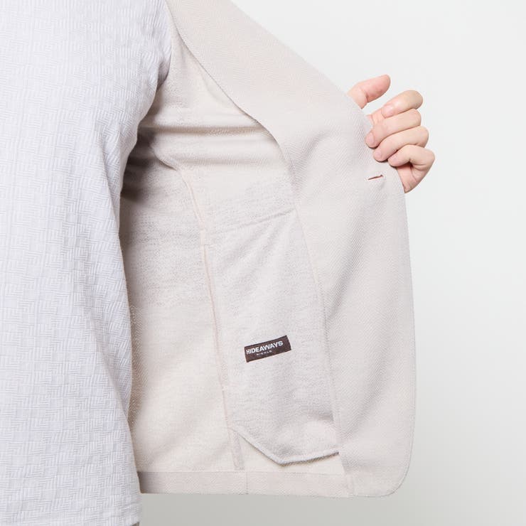 ヘリンボンジャカード ノーカラージャケット | NICOLE | 詳細画像11 