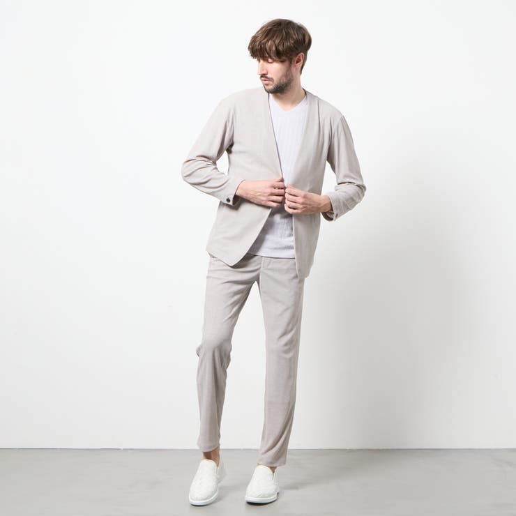 ヘリンボンジャカード ノーカラージャケット | NICOLE | 詳細画像2 