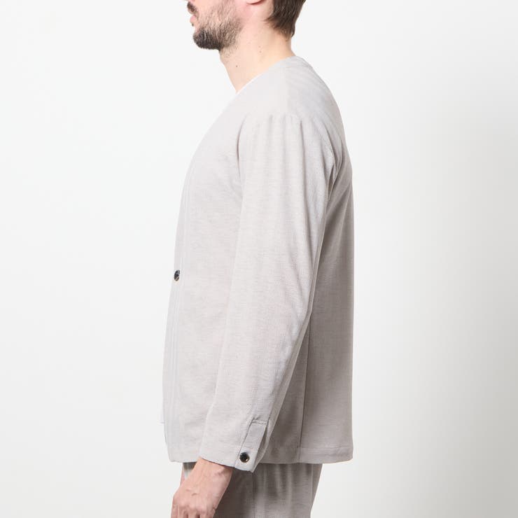 ヘリンボンジャカード ノーカラージャケット | NICOLE | 詳細画像5 