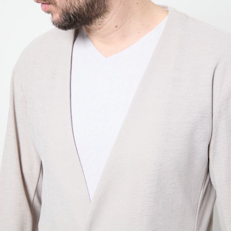 ヘリンボンジャカード ノーカラージャケット | NICOLE | 詳細画像7 