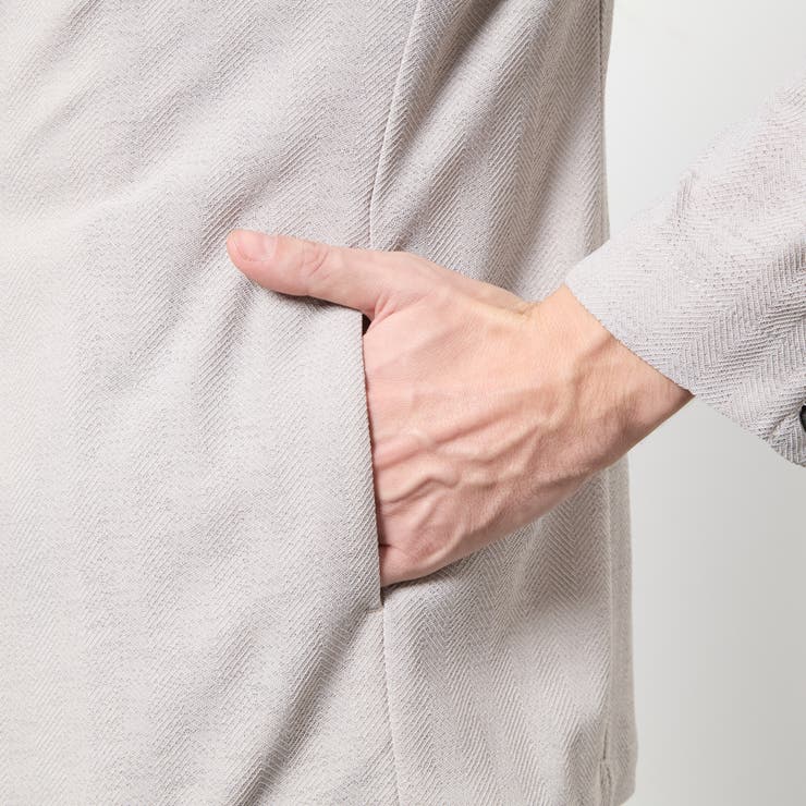 ヘリンボンジャカード ノーカラージャケット | NICOLE | 詳細画像8 