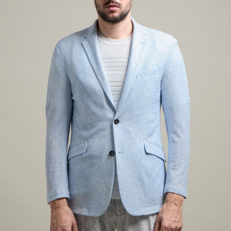 【HIDEAWAYS BLACK】シアージャガードニット2Bジャケット | NICOLE | 詳細画像7 