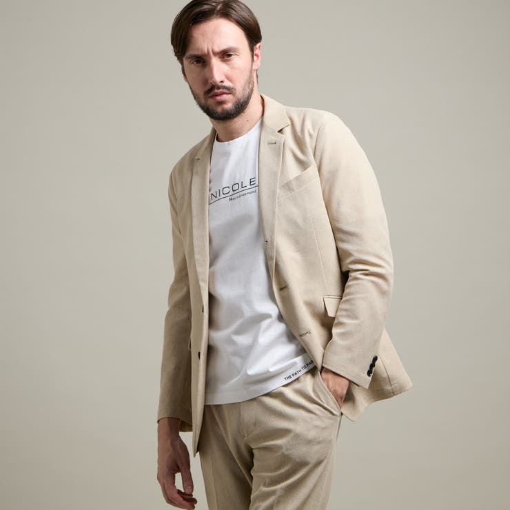 18ベージュ | 【HIDEAWAYS BLACK】シャリルジャージージャケット | NICOLE