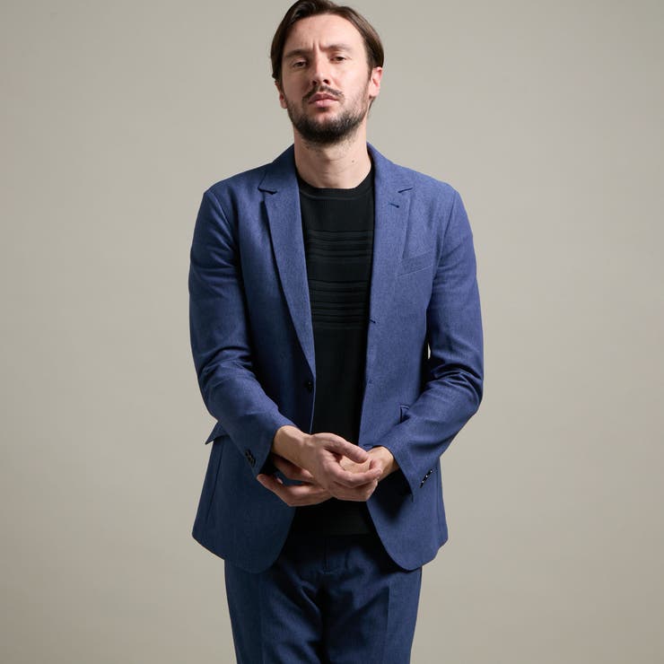 60ブルー | 【HIDEAWAYS BLACK】シャリルジャージージャケット | NICOLE