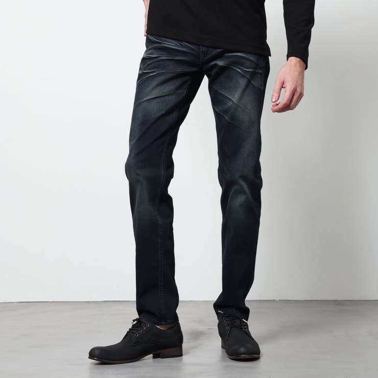 49ブラック | ハイパワーストレッチデニムパンツ | NICOLE