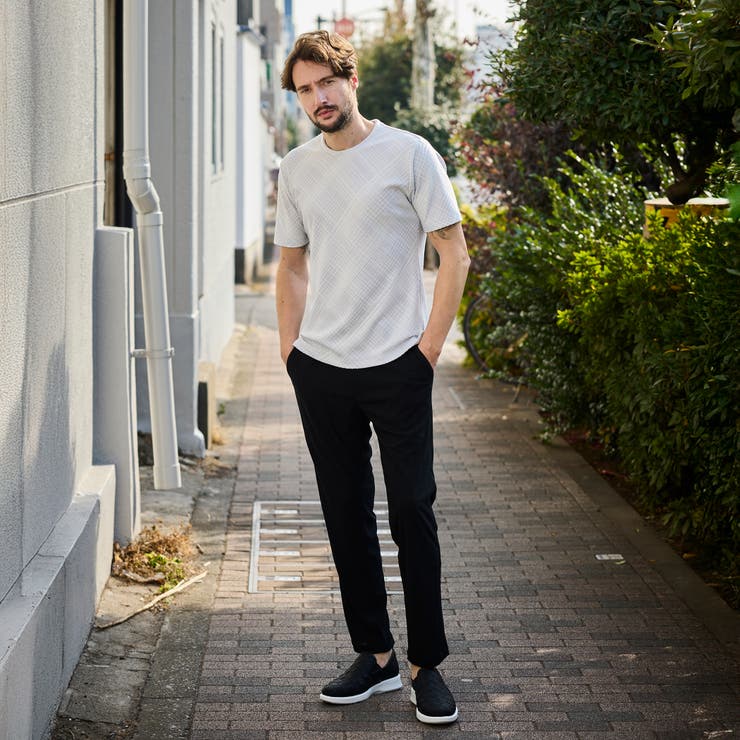 ヘリンボンジャカード イージースラックス | NICOLE | 詳細画像3 