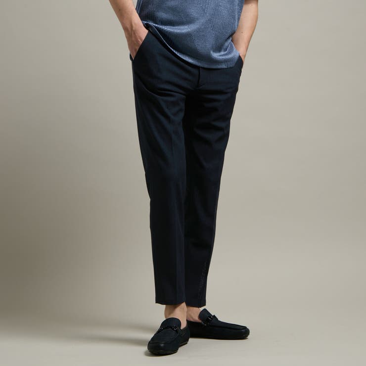 67ネイビー | 【HIDEAWAYS BLACK】シャリルジャージー イージースラックス | NICOLE