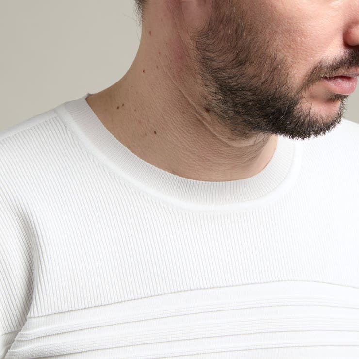 【HIDEAWAYS BLACK】切り替えタックボーダー半袖ニット | NICOLE | 詳細画像10 