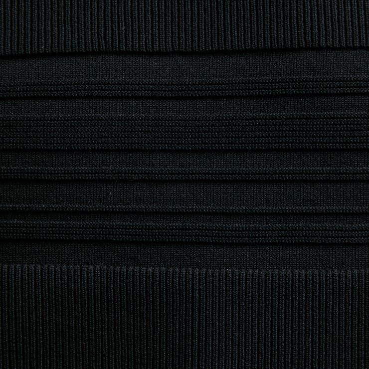 【HIDEAWAYS BLACK】切り替えタックボーダー半袖ニット | NICOLE | 詳細画像14 