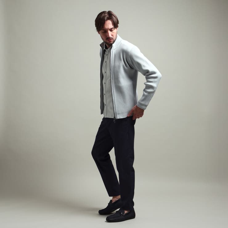 【HIDEAWAYS BLACK】フルジップスタンドニットブルゾン | NICOLE | 詳細画像3 