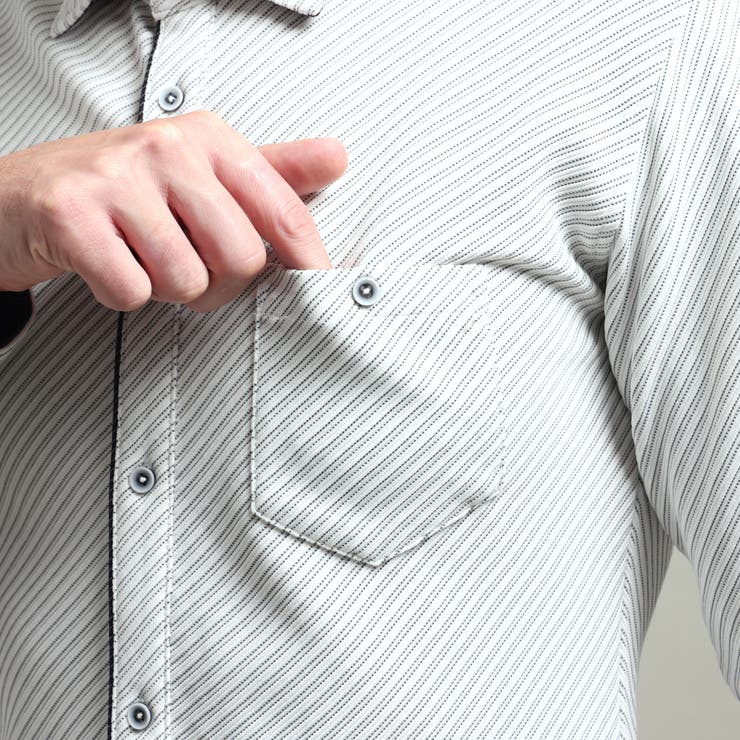 【HIDEAWAYS BLACK】ブライトタックバイヤスレギュラーカラーシャツ | NICOLE | 詳細画像15 