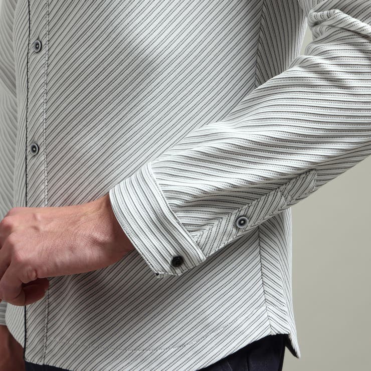 【HIDEAWAYS BLACK】ブライトタックバイヤスレギュラーカラーシャツ | NICOLE | 詳細画像16 