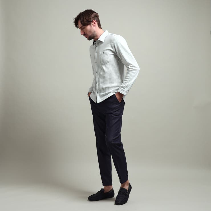 【HIDEAWAYS BLACK】ブライトタックバイヤスレギュラーカラーシャツ | NICOLE | 詳細画像3 