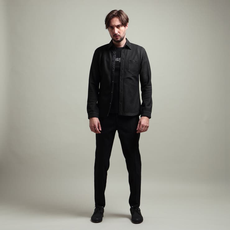 【HIDEAWAYS BLACK】ブライトタックバイヤスレギュラーカラーシャツ | NICOLE | 詳細画像4 