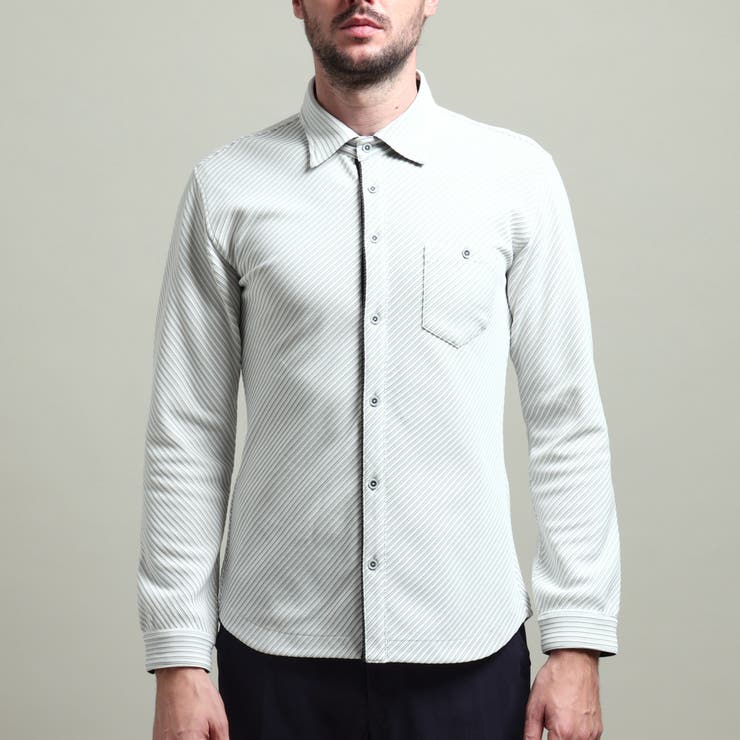 【HIDEAWAYS BLACK】ブライトタックバイヤスレギュラーカラーシャツ | NICOLE | 詳細画像8 