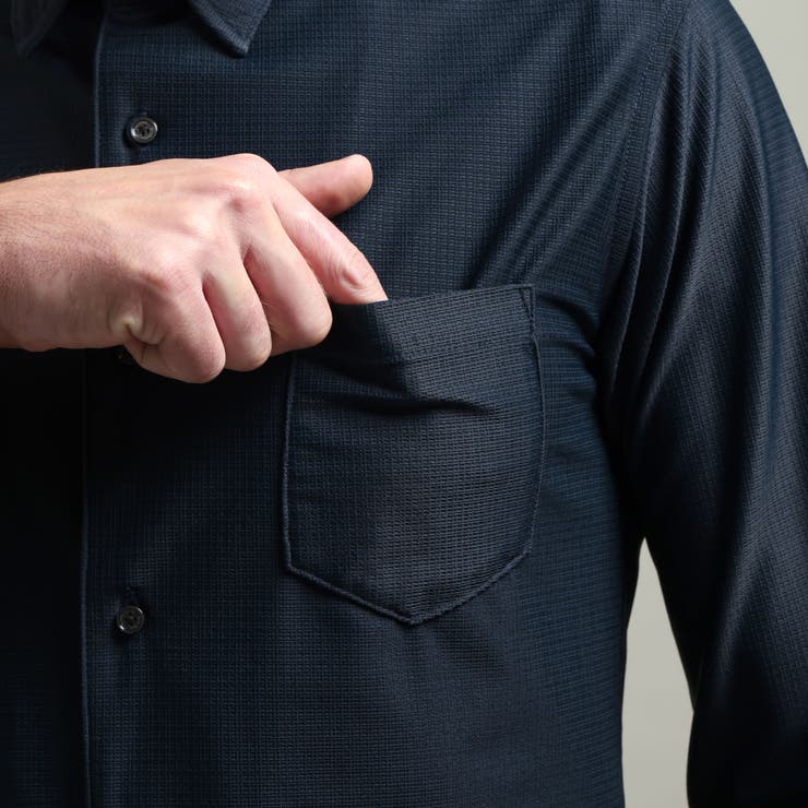 【HIDEAWAYS BLACK】シアーマイクロチェックレギュラーカラーシャツ | NICOLE | 詳細画像11 