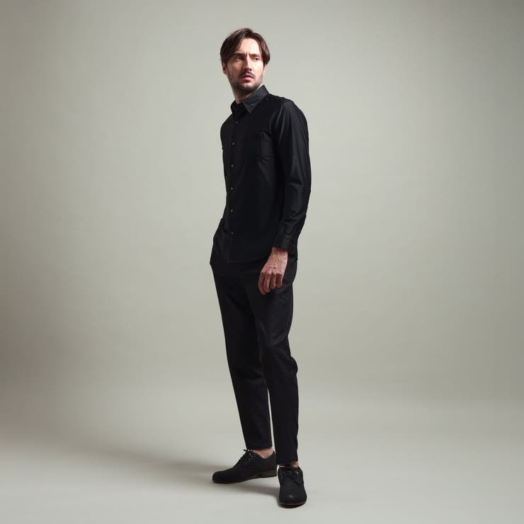 【HIDEAWAYS BLACK】シアーマイクロチェックレギュラーカラーシャツ | NICOLE | 詳細画像3 