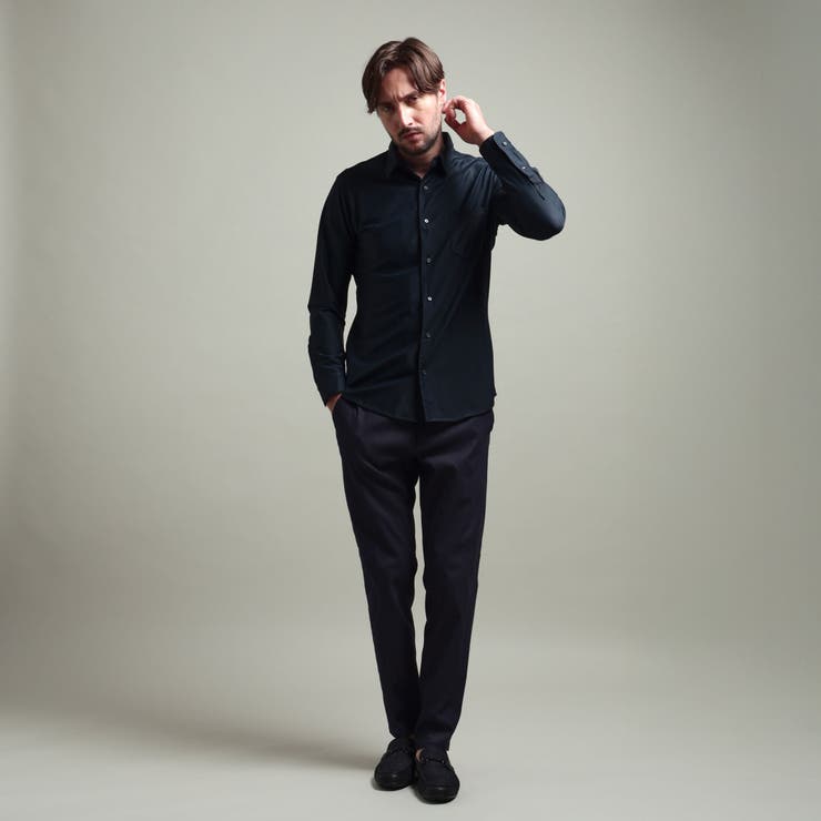 【HIDEAWAYS BLACK】シアーマイクロチェックレギュラーカラーシャツ | NICOLE | 詳細画像4 