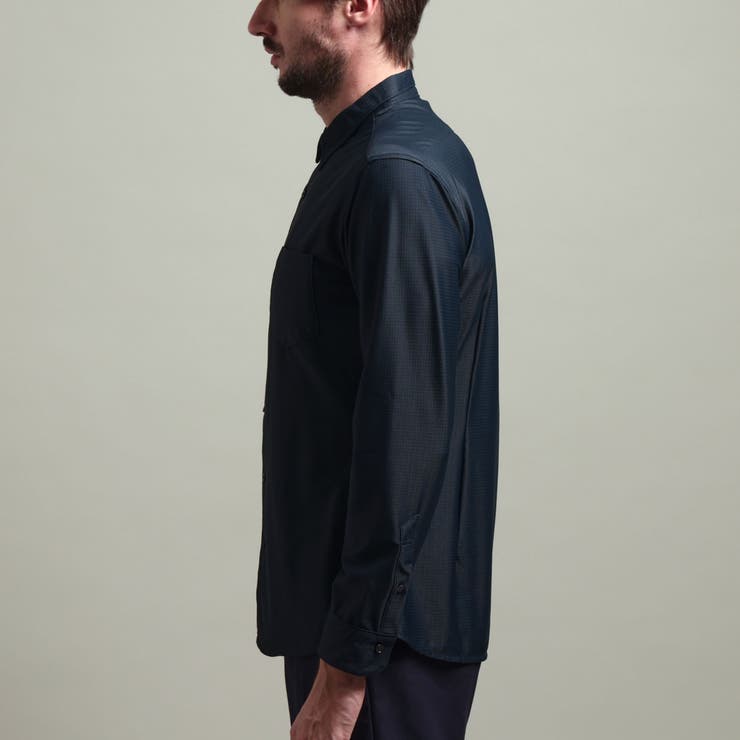 【HIDEAWAYS BLACK】シアーマイクロチェックレギュラーカラーシャツ | NICOLE | 詳細画像6 