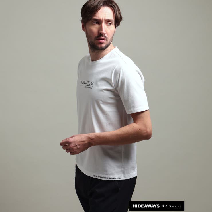 【HIDEAWAYS BLACK】激シルケットVネック半袖Ｔシャツ | NICOLE | 詳細画像1 