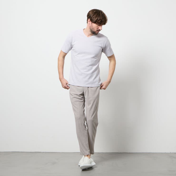 リンクスジャカード Vネック半袖プルオーバー | NICOLE | 詳細画像3 