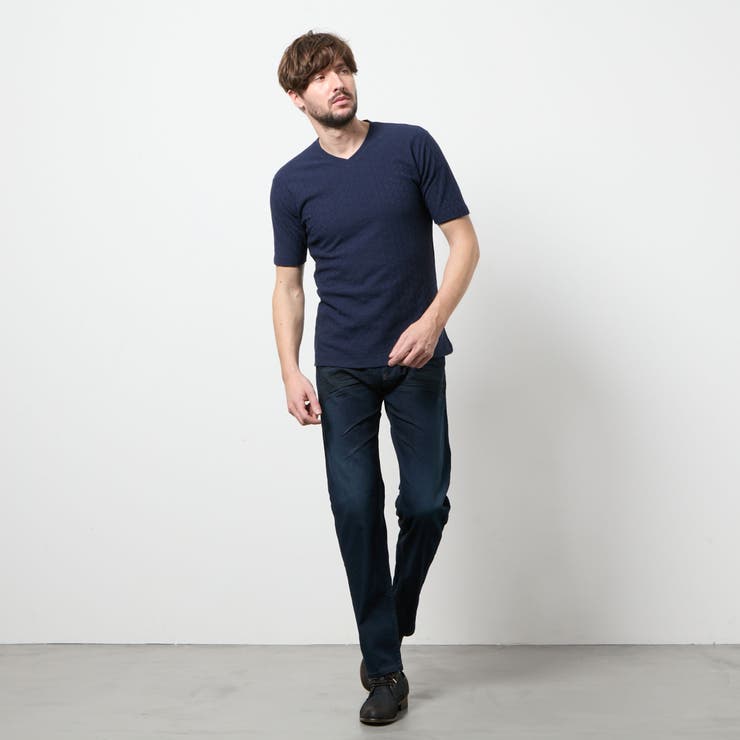 リンクスジャカード Vネック半袖プルオーバー | NICOLE | 詳細画像5 