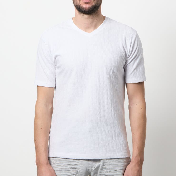 リンクスジャカード Vネック半袖プルオーバー | NICOLE | 詳細画像7 