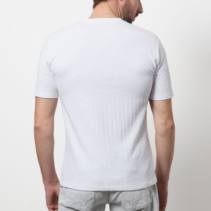 リンクスジャカード Vネック半袖プルオーバー | NICOLE | 詳細画像9 