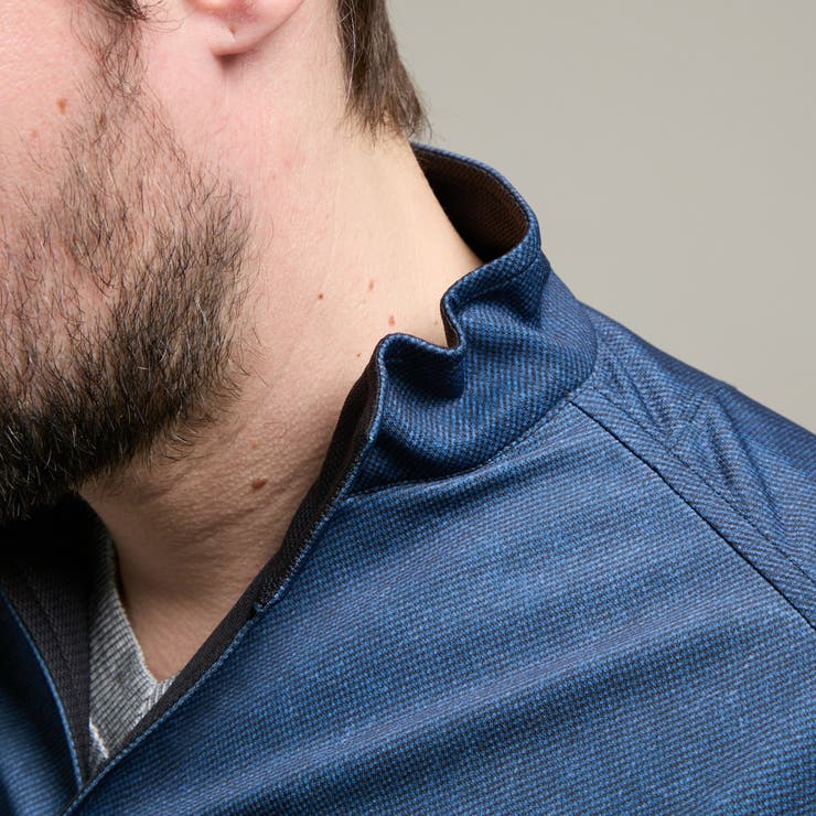 カスレプリント ７分袖スタンドカラーシャツ | NICOLE | 詳細画像11 