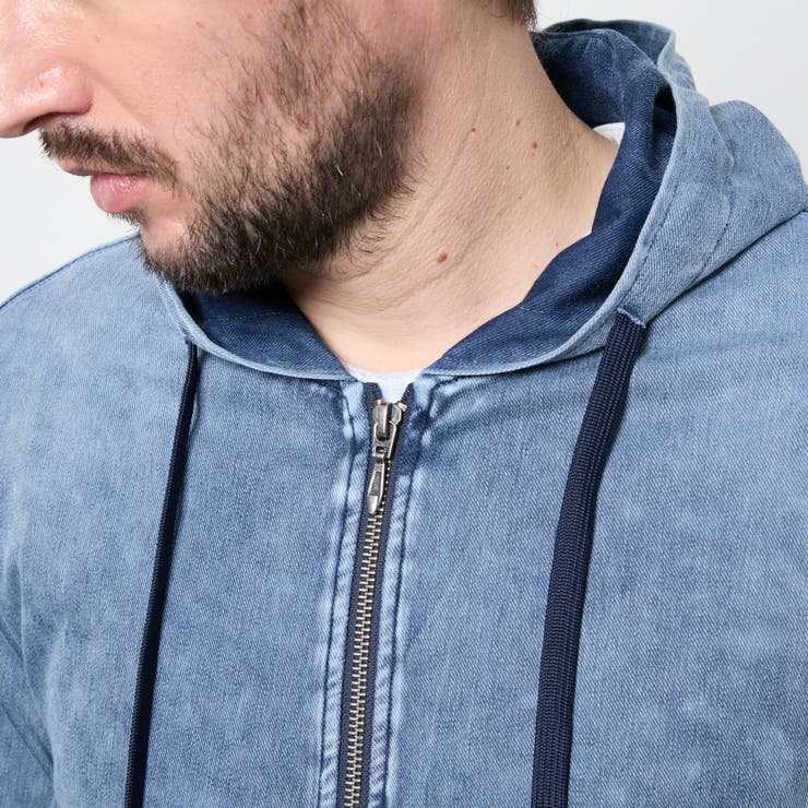 ハイテンションジャージーデニムジップアップパーカー | NICOLE | 詳細画像11 