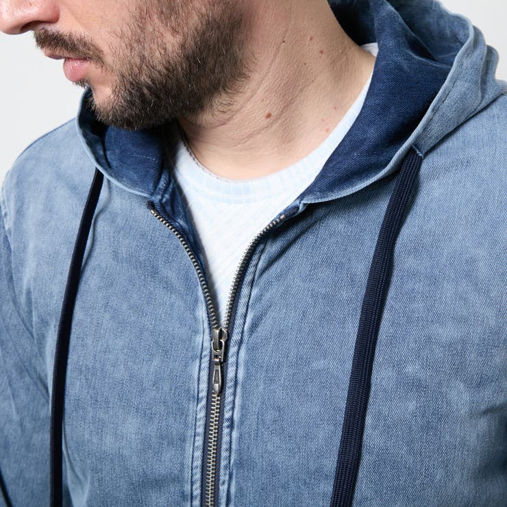 ハイテンションジャージーデニムジップアップパーカー | NICOLE | 詳細画像12 