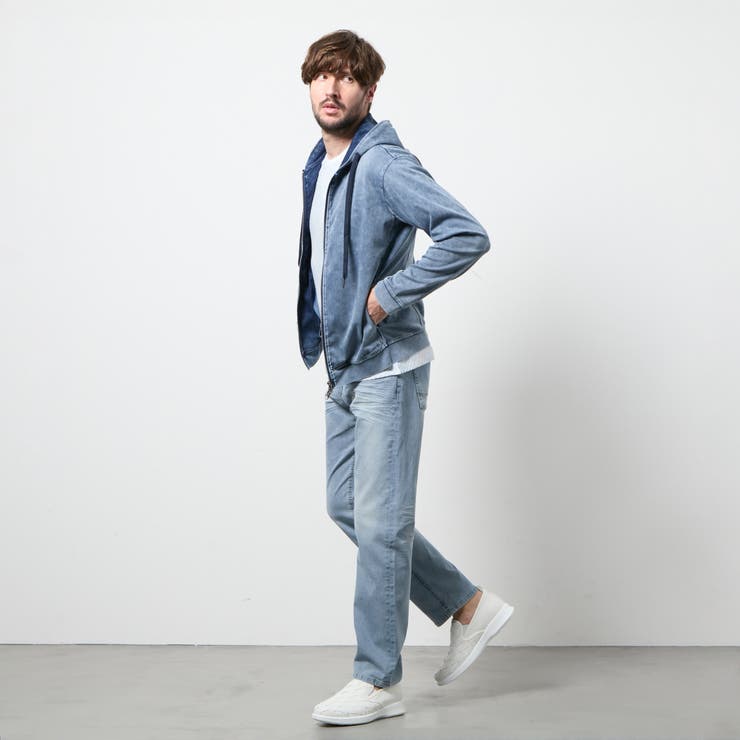 ハイテンションジャージーデニムジップアップパーカー | NICOLE | 詳細画像7 