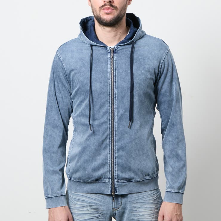 ハイテンションジャージーデニムジップアップパーカー | NICOLE | 詳細画像8 