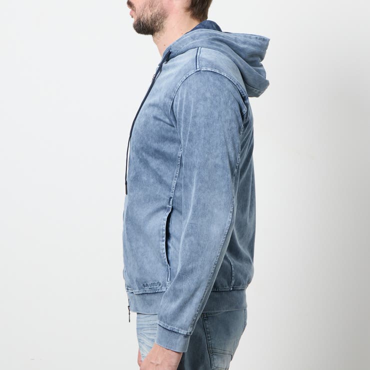 ハイテンションジャージーデニムジップアップパーカー | NICOLE | 詳細画像9 