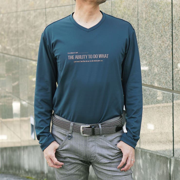 60ブルー | ロゴプリント長袖Ｔシャツ | NICOLE