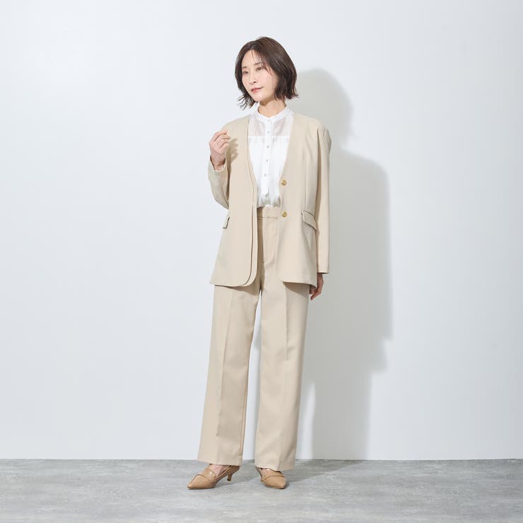 【WALDO】レイヤード風ノーカラージャケット | NICOLE | 詳細画像2 