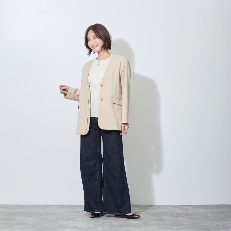 【WALDO】レイヤード風ノーカラージャケット | NICOLE | 詳細画像6 