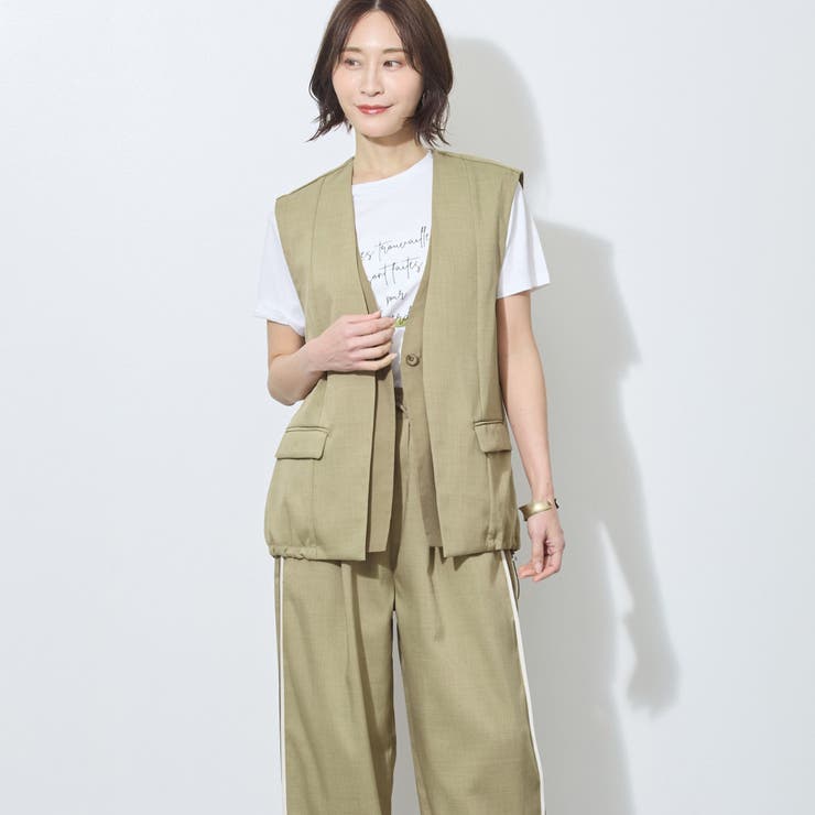 裾スピンドル入りレイヤード風ベスト | NICOLE | 詳細画像7 