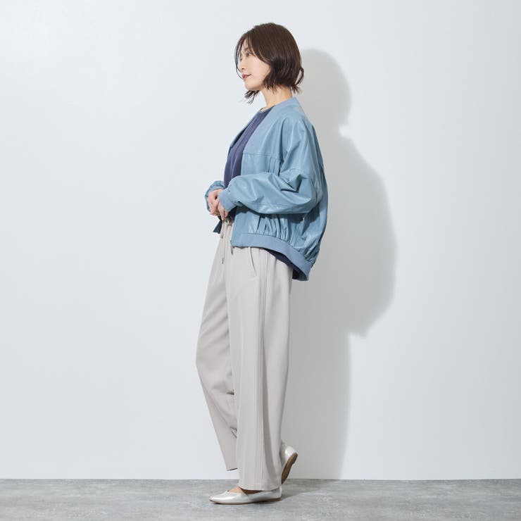 【WALDO】合皮プリーツジップアップブルゾン | NICOLE | 詳細画像10 