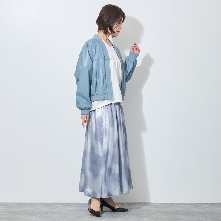 【WALDO】合皮プリーツジップアップブルゾン | NICOLE | 詳細画像11 