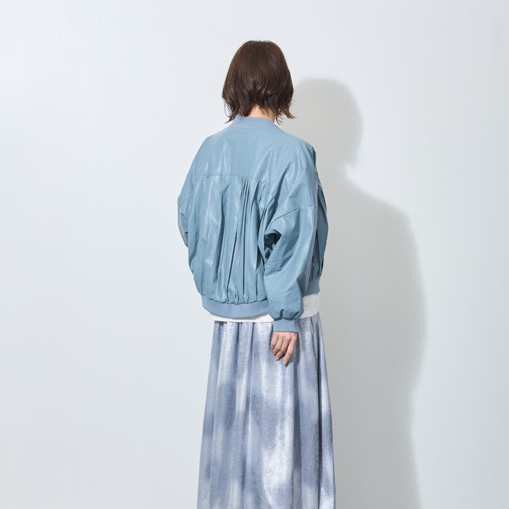 【WALDO】合皮プリーツジップアップブルゾン | NICOLE | 詳細画像13 