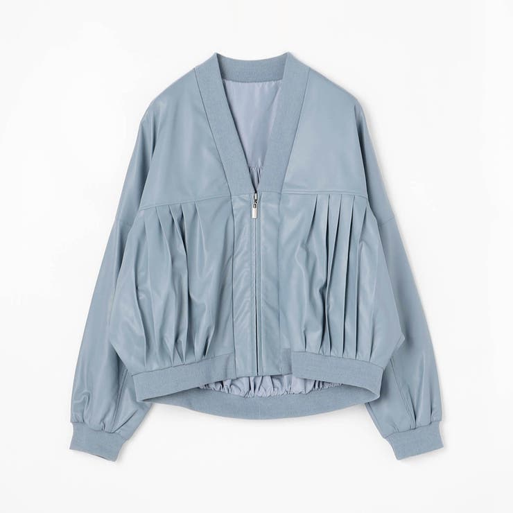 【WALDO】合皮プリーツジップアップブルゾン | NICOLE | 詳細画像15 