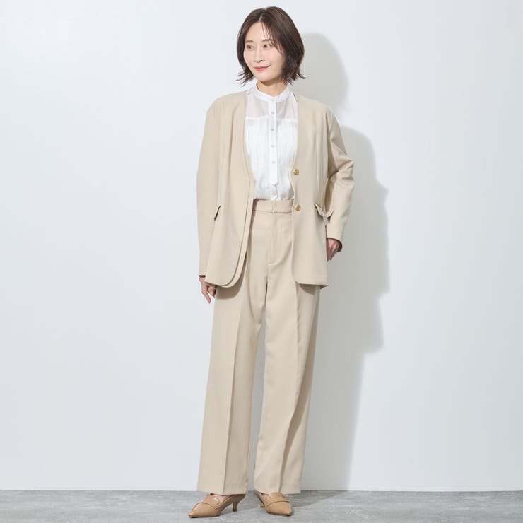 【WALDO】センタープレス入り1タックストレートパンツ | NICOLE | 詳細画像4 