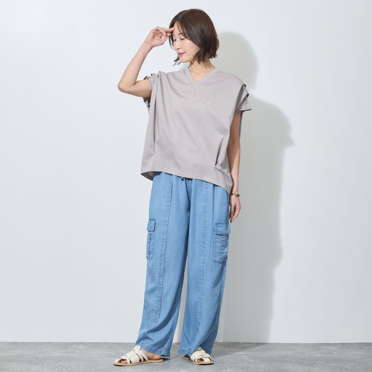 【WALDO】ウエストゴムカーゴデニムワイドパンツ | NICOLE | 詳細画像15 