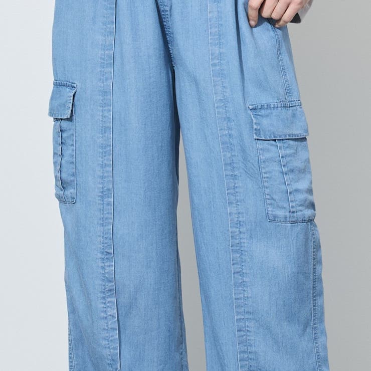 【WALDO】ウエストゴムカーゴデニムワイドパンツ | NICOLE | 詳細画像16 