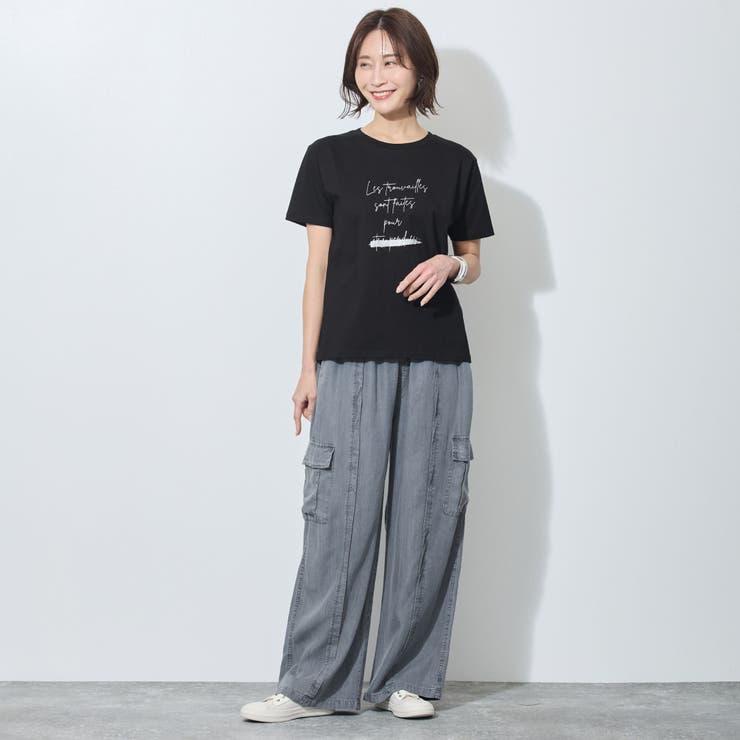 【WALDO】ウエストゴムカーゴデニムワイドパンツ | NICOLE | 詳細画像2 