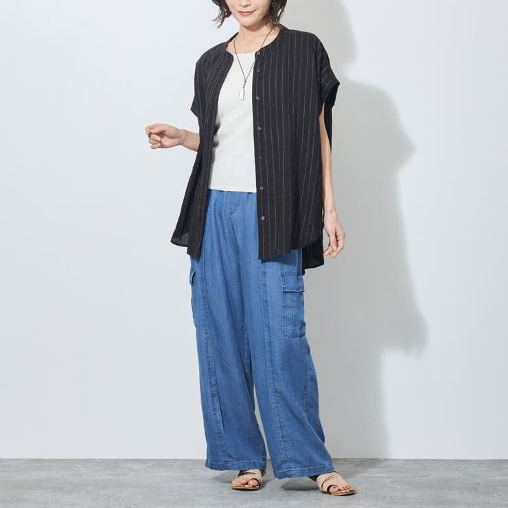 【WALDO】ウエストゴムカーゴデニムワイドパンツ | NICOLE | 詳細画像9 