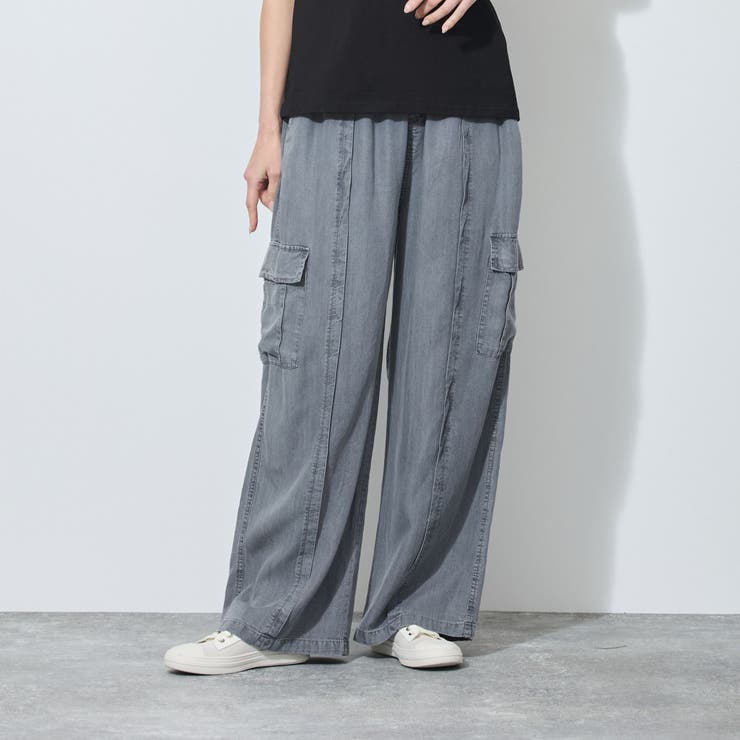 29グレー | 【WALDO】ウエストゴムカーゴデニムワイドパンツ | NICOLE